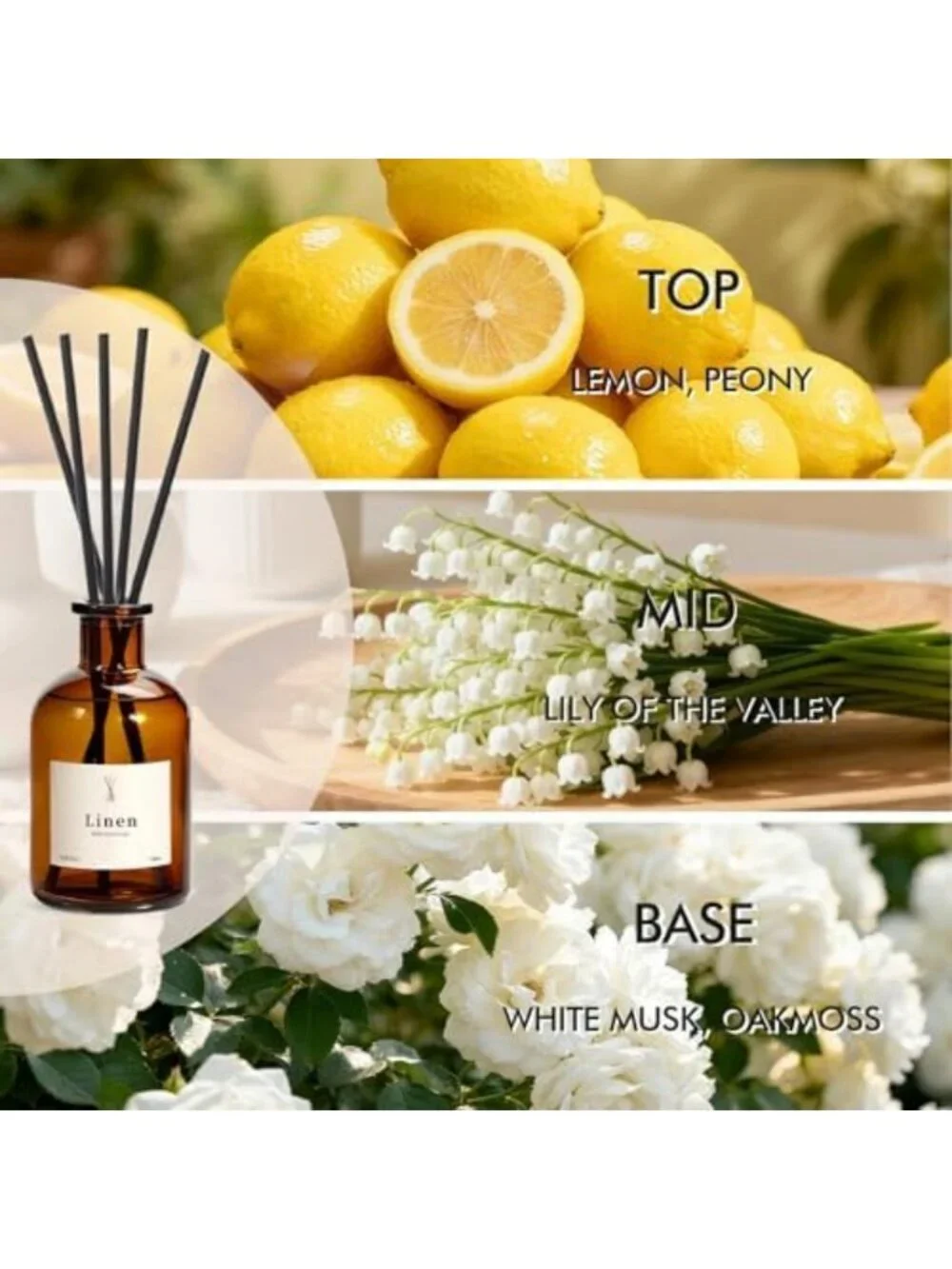 Linen Scented Reed Diffuser Set - 8.12 fl. oz Home Fragrance Decor & Air